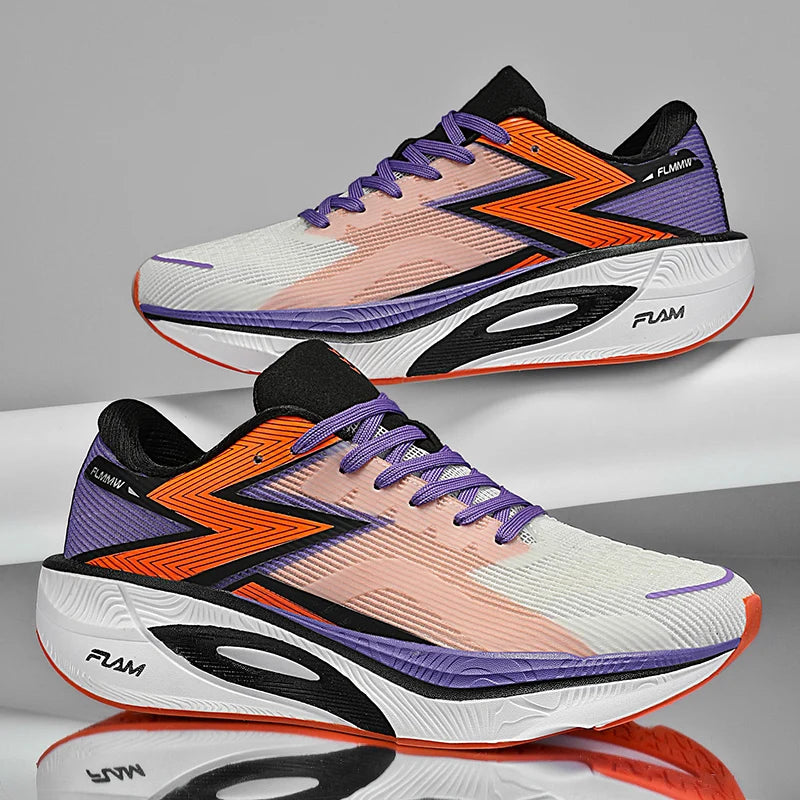 Chaussures de course légères pour hommes et femmes, nouvelle collection printemps-été 2025, avec plaque en carbone, pour marathon