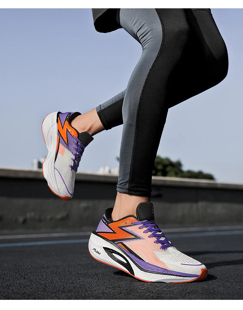 Chaussures de course légères pour hommes et femmes, nouvelle collection printemps-été 2025, avec plaque en carbone, pour marathon