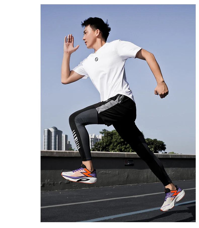 Chaussures de course légères pour hommes et femmes, nouvelle collection printemps-été 2025, avec plaque en carbone, pour marathon
