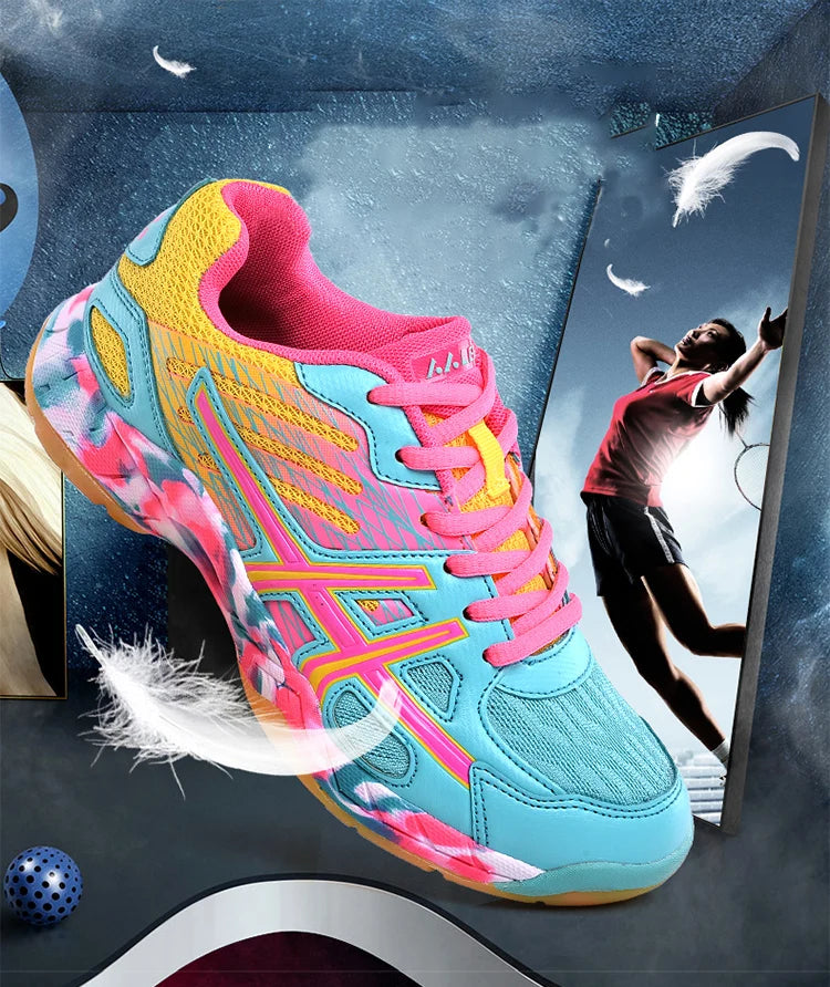 Baskets de badminton légères et respirantes pour femmes, chaussures de sport de plein air, d'athlétisme, vertes, nouvelle collection 2025