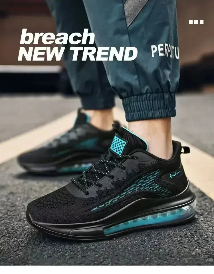 Chaussures de course à coussin d'air pour hommes, baskets décontractées tendance, respirantes et à semelle souple, pour le printemps été