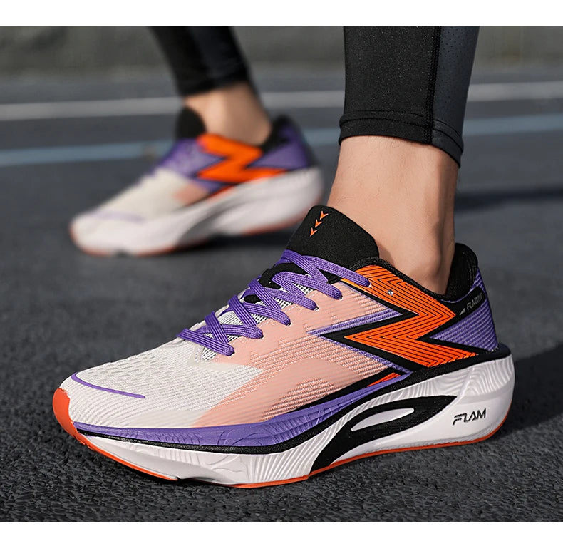 Chaussures de course légères pour hommes et femmes, nouvelle collection printemps-été 2025, avec plaque en carbone, pour marathon