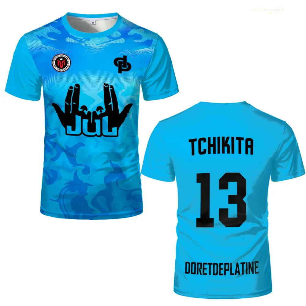 Maillot de football tendance et décontracté pour jeunes, respirant, à séchage rapide, pour hommes et femmes