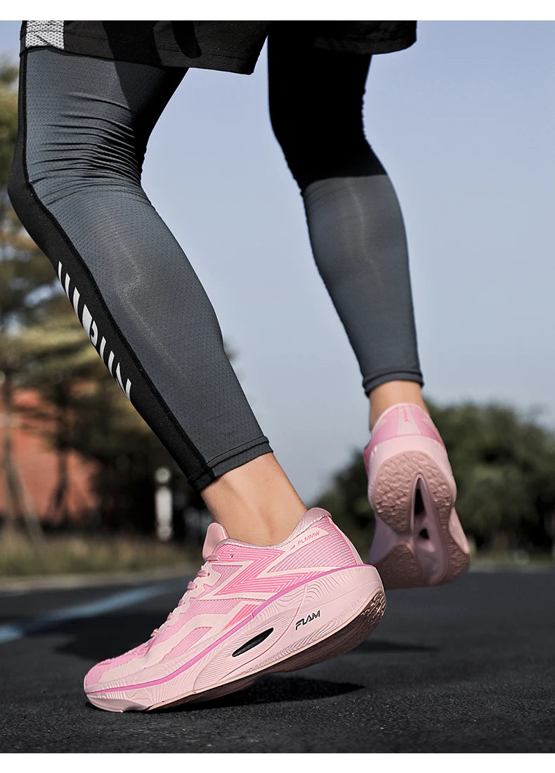 Chaussures de course légères pour hommes et femmes, nouvelle collection printemps-été 2025, avec plaque en carbone, pour marathon