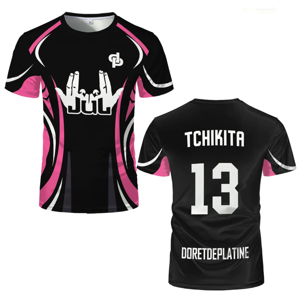 T-shirts de football pour hommes et femmes, rose, respirant, séchage rapide, entraînement, DP, mode été, décontracté, sport, 2025