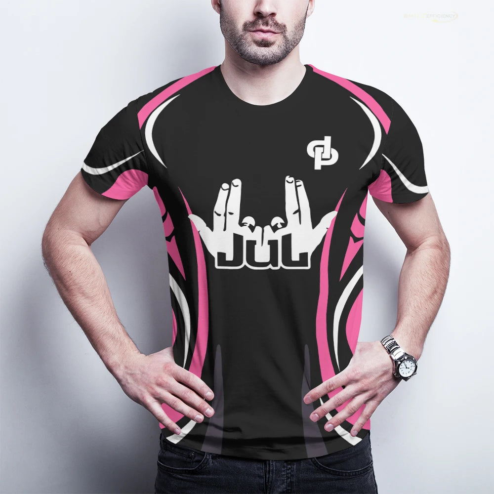 T-shirts de football pour hommes et femmes, rose, respirant, séchage rapide, entraînement, DP, mode été, décontracté, sport, 2025
