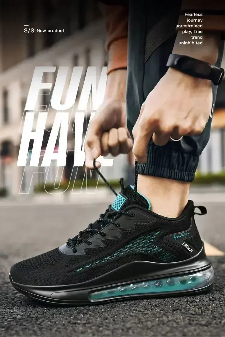 Chaussures de course à coussin d'air pour hommes, baskets décontractées tendance, respirantes et à semelle souple, pour le printemps été
