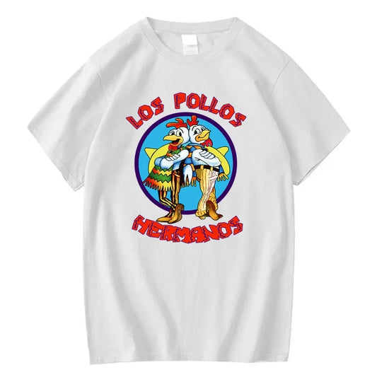Breaking Bad Los Pollos Chicken Brothers T-shirt décontracté imprimé pour homme, été, respirant et à séchage rapide, manches courtes