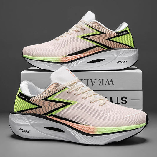 Chaussures de course légères pour hommes et femmes, nouvelle collection printemps-été 2025, avec plaque en carbone, pour marathon