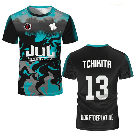Nouveaux t-shirts de sport tendance d'été pour hommes et femmes Maillot JUL Jersey Tchikita Youth T-shirt de football respirant à séchage rapide