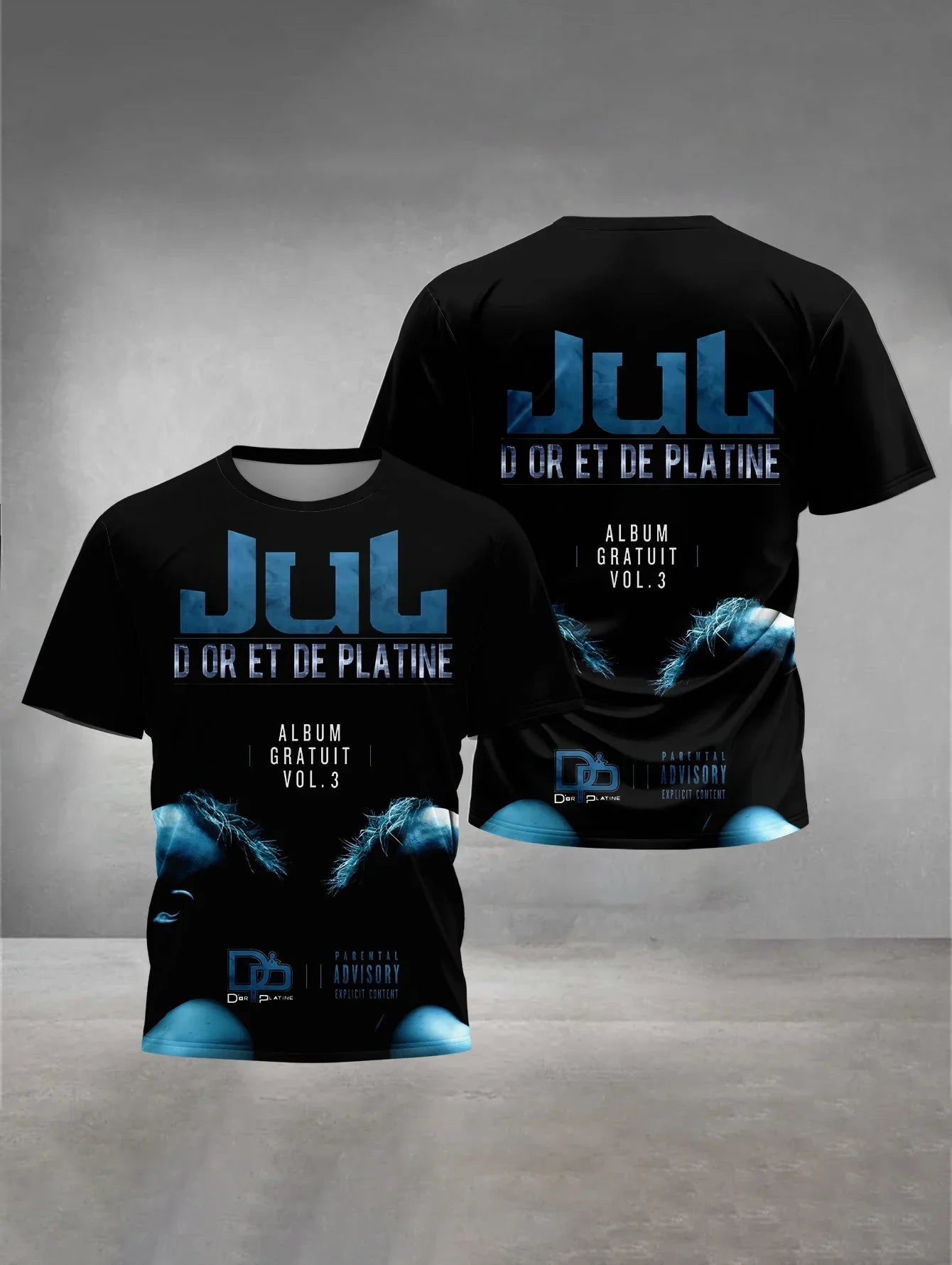 T-shirt de sport imprimé 3D à séchage rapide et respirant pour homme, style streetwear, JuL C'est Pas Des Lol, hip-hop, rock, décontracté, manches courtes