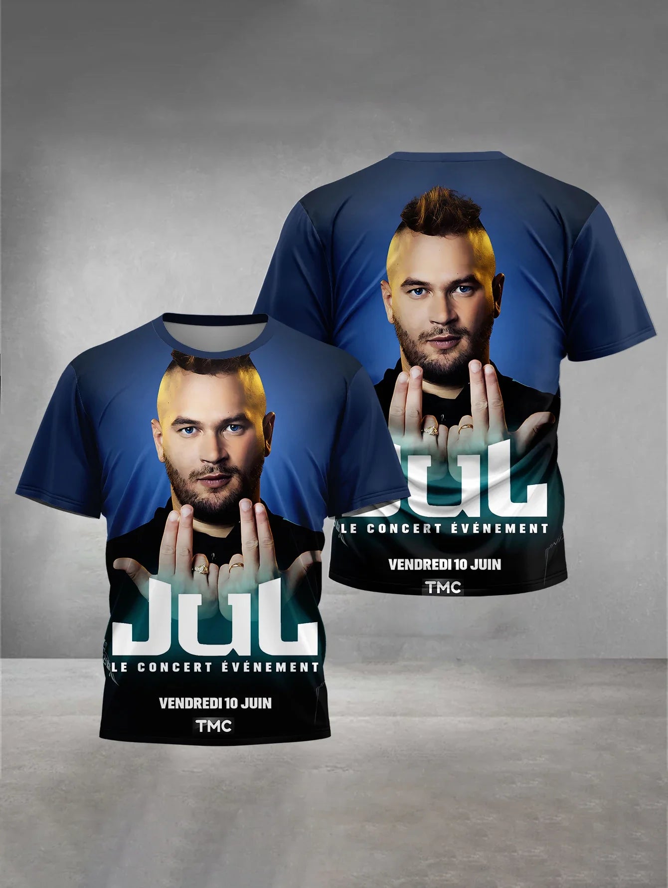 T-shirt de sport imprimé 3D à séchage rapide et respirant pour homme, style streetwear, JuL C'est Pas Des Lol, hip-hop, rock, décontracté, manches courtes