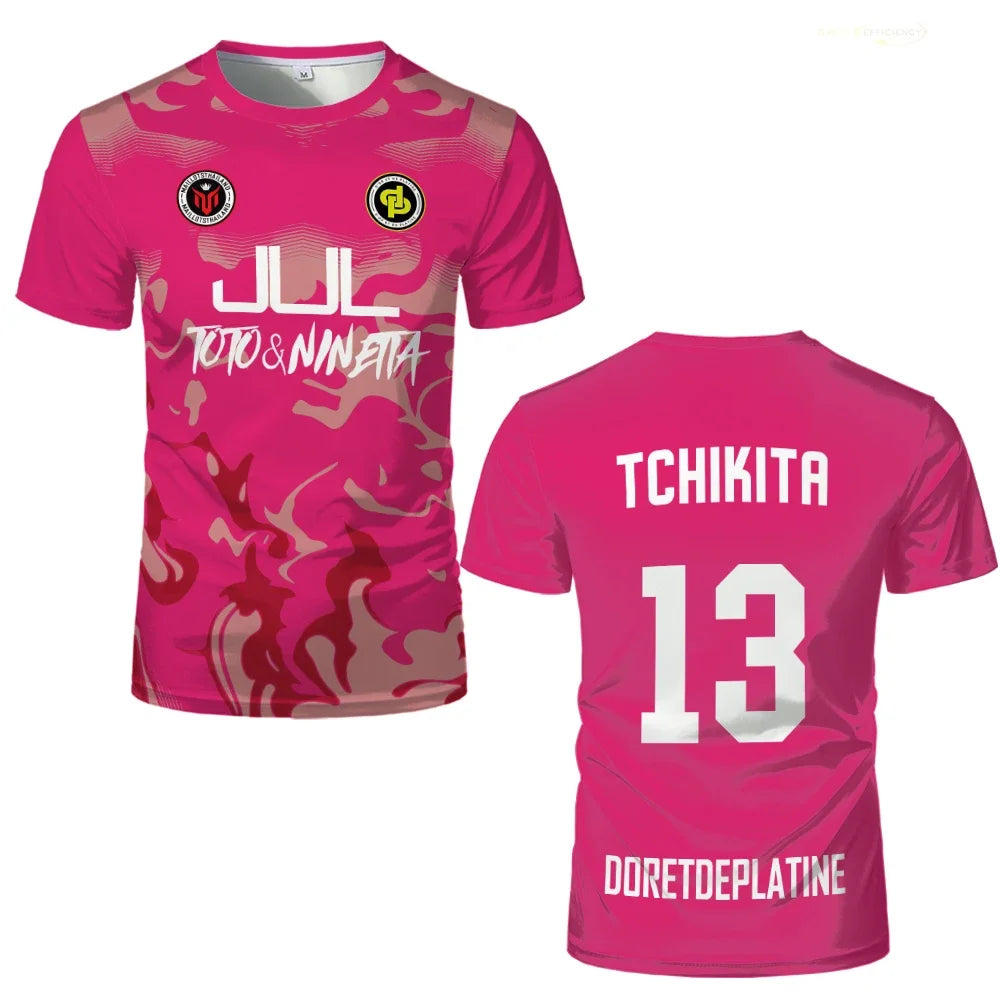 Maillot de football tendance et décontracté pour jeunes, respirant, à séchage rapide, pour hommes et femmes