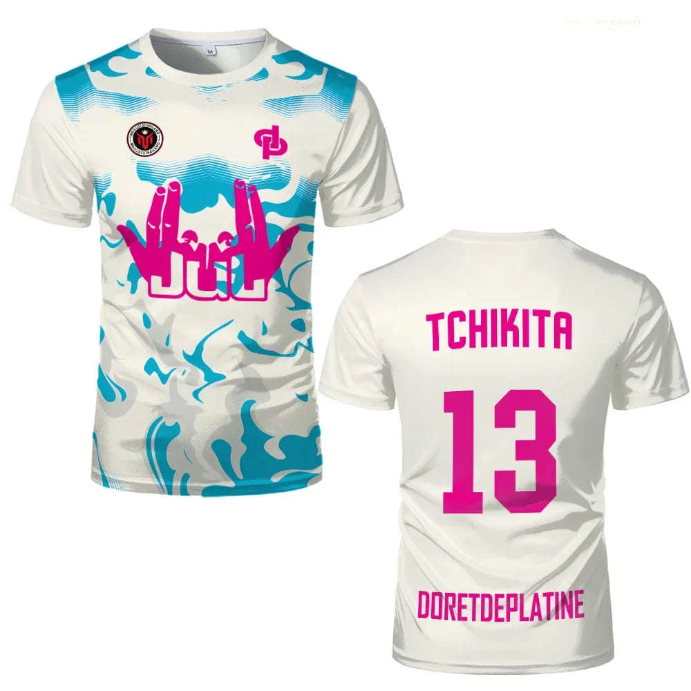 Maillot de football tendance et décontracté pour jeunes, respirant, à séchage rapide, pour hommes et femmes