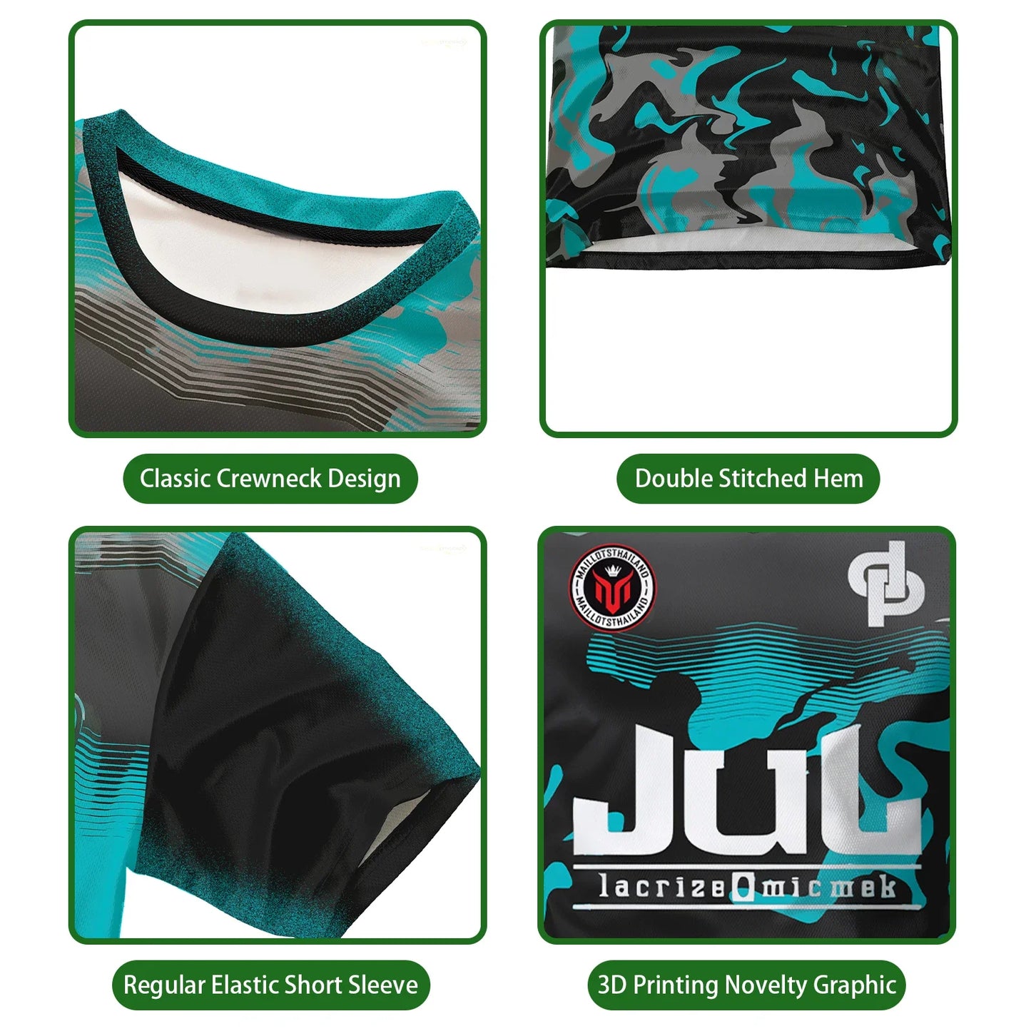 Maillot de football tendance et décontracté pour jeunes, respirant, à séchage rapide, pour hommes et femmes